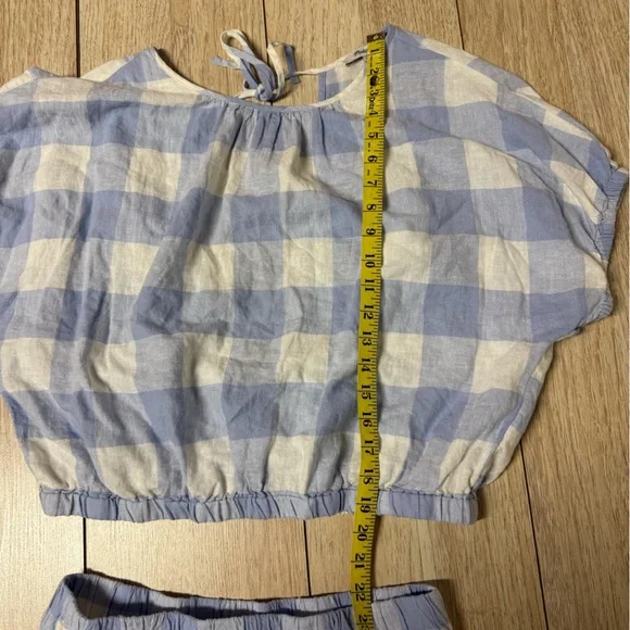 Madewell Linen Blend Michele Bubble Top & Side Button Midi Skirt - Picture 8 of 12